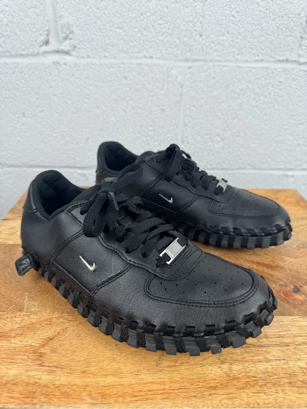 Nike x Jacquemus J Force 1 Low SP Black Leather Sneakers Women’s Size 7 / EU 38